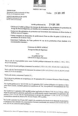 arrêté préfectoral