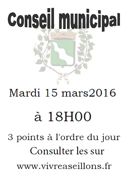 2016 03 15- conseil municipal-affiche