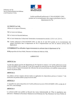 arrêté préfecture var