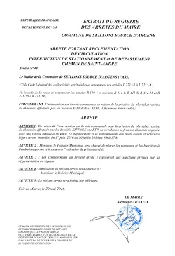 arrêté saint andré