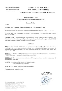 arrête rue de l'aire