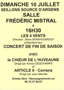 chorale fin d'année - mini